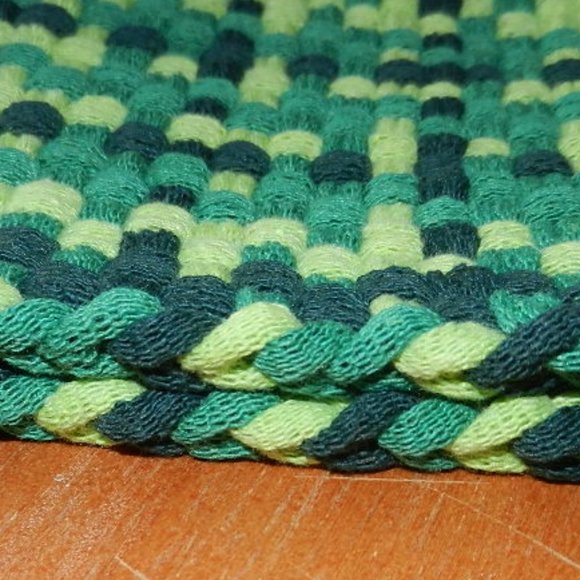 Set of 2 Handmade Artisan Woven Loomed Irish Spring Potholders Hot Pads Trivets - Picture 3 of 9